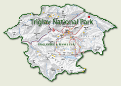 Map of Triglavski Narodni Park