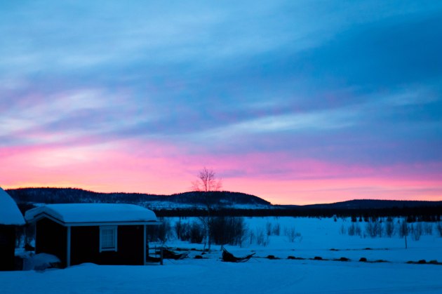 Sunrise in the Arctic wilderness -- Lapland, Sweden