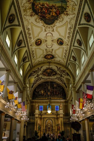 Inside the St. Louis Cathedral in Jackson Square