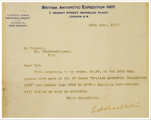 Request for whisky purchase from Shackleton | Credit: The Shackleton Whisky Official Site